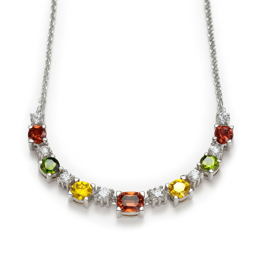 Sterling Silver Necklace Tourmaline  IGN-302