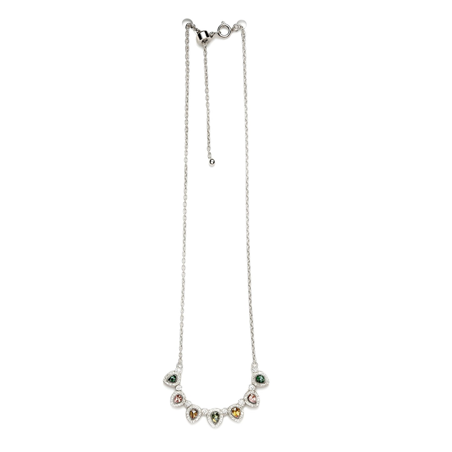 Sterling Silver Necklace Tourmaline  IGN-306