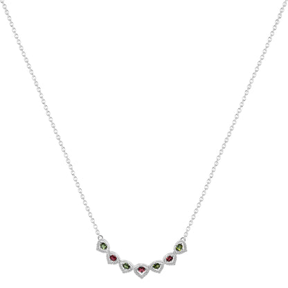 Sterling Silver Necklace Tourmaline  IGN-350