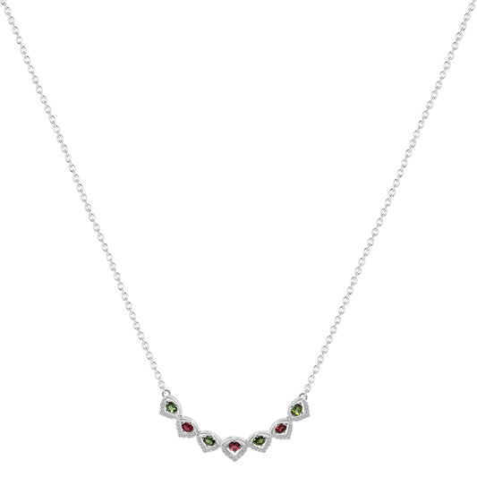 Sterling Silver Necklace Tourmaline  IGN-350