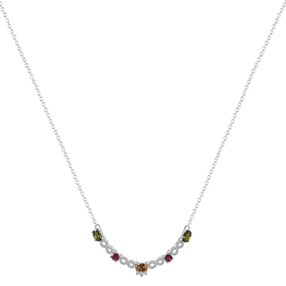 Sterling Silver Necklace Tourmaline  IGN-354