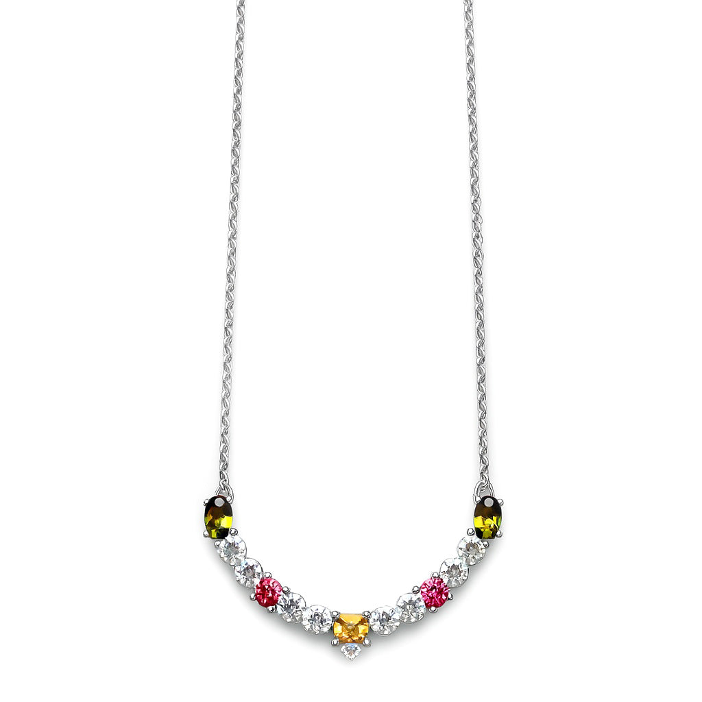 Sterling Silver Necklace Tourmaline  IGN-354