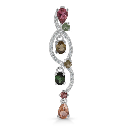 Sterling Silver Necklace Tourmaline  IGN-315