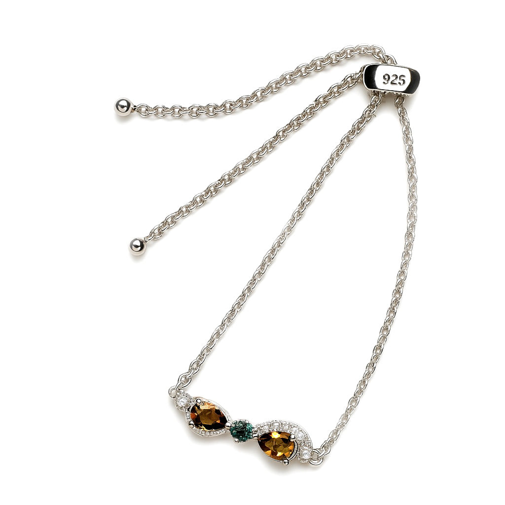 Sterling Silver Bracelet Tourmaline  IGB-145