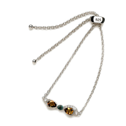 Sterling Silver Bracelet Tourmaline  IGB-145