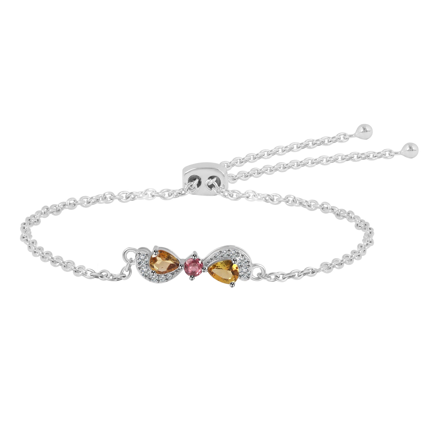 Sterling Silver Bracelet Tourmaline  IGB-145