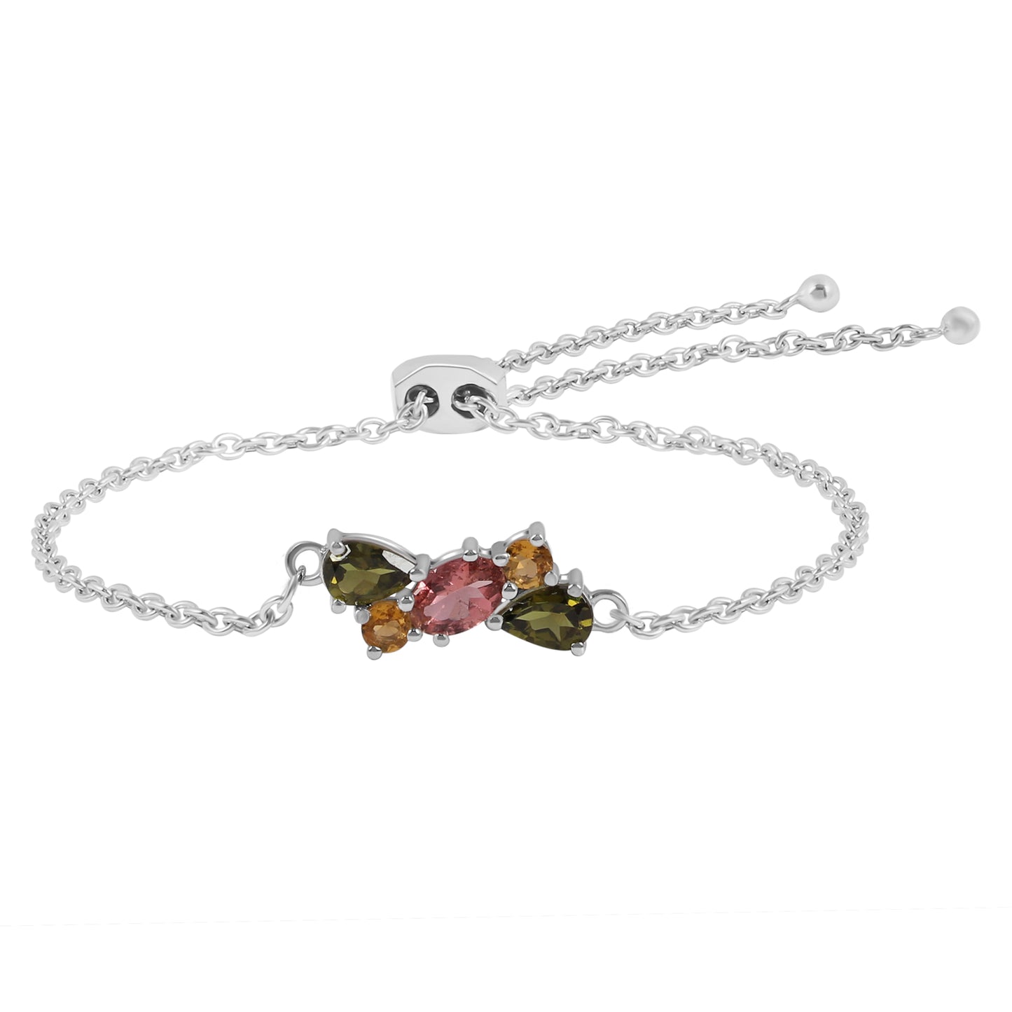 Sterling Silver Bracelet Tourmaline  IGB-152