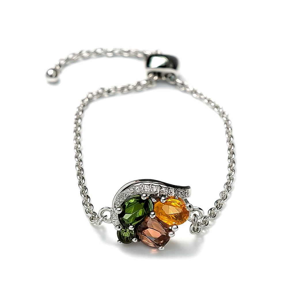 Sterling Silver Bracelet Tourmaline  IGB-151