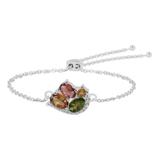 Sterling Silver Bracelet Tourmaline  IGB-151