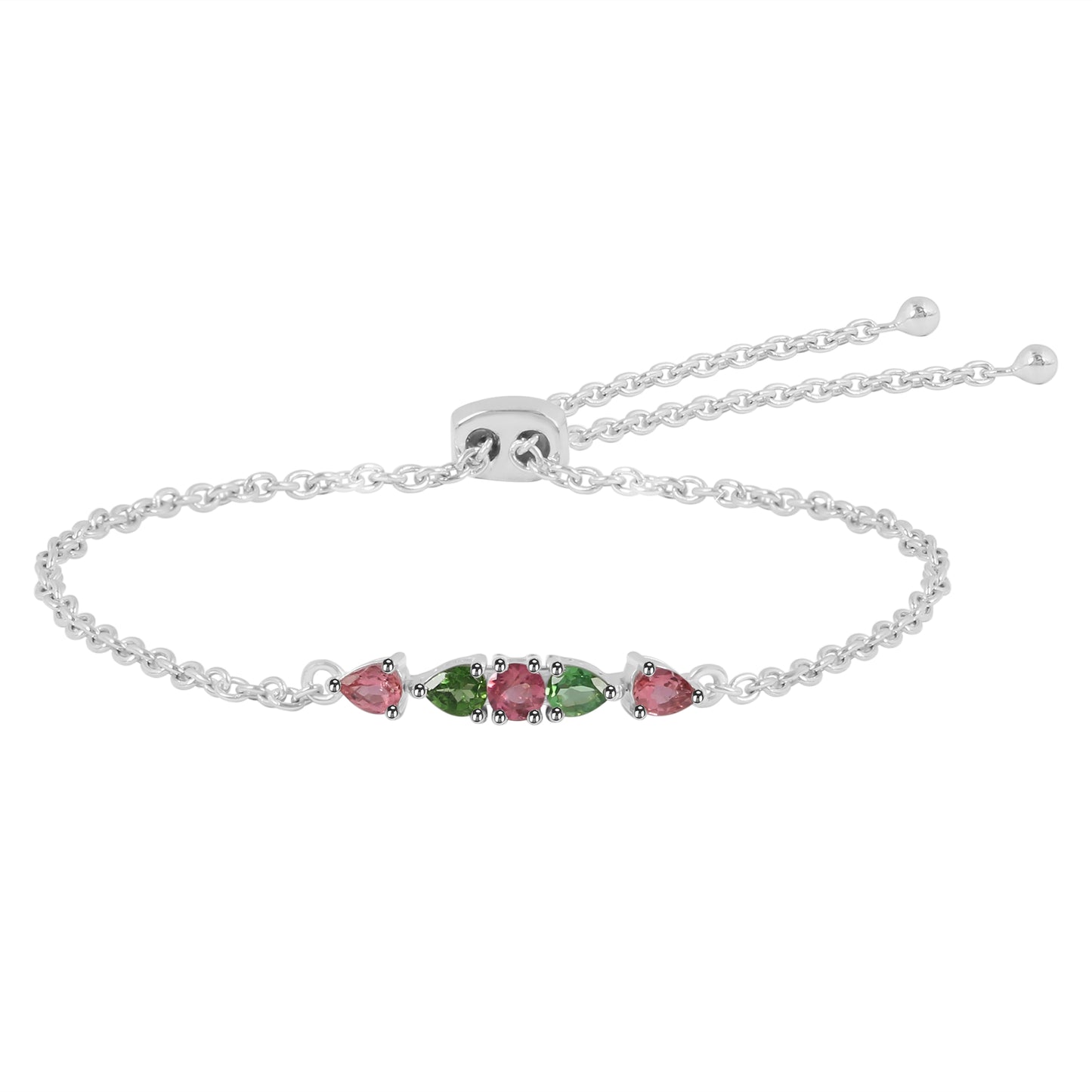 Sterling Silver Bracelet Tourmaline  IGB-150