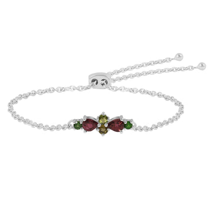 Sterling Silver Bracelet Tourmaline  IGB-146