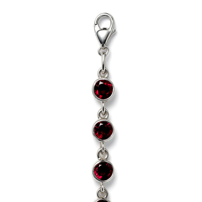 Sterling Silver Bracelet Rhodolite Garnet  IGB-118