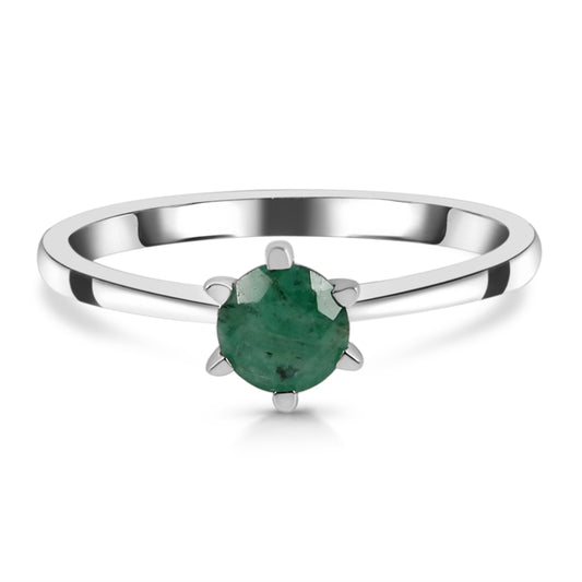 Sterling Silver Ring Emerald  IGR-2465 Size 9