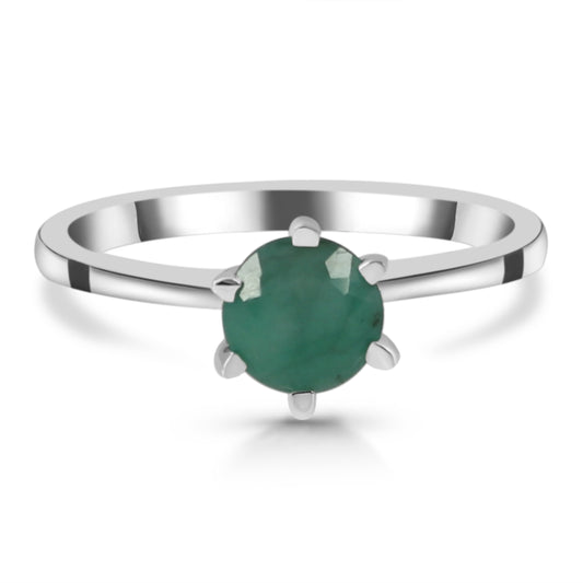Sterling Silver Ring Emerald  IGR-2463 Size 7