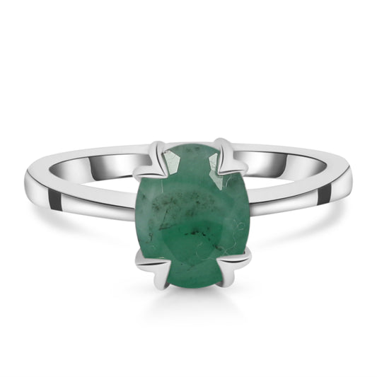Sterling Silver Ring Emerald  IGR-2092 Size 6