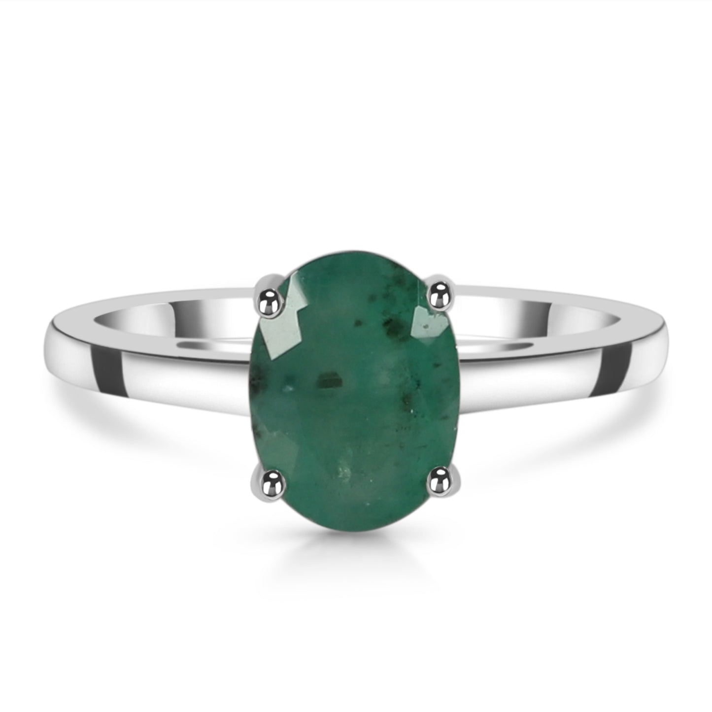 Sterling Silver Ring Emerald  IGR-3063 Size 8