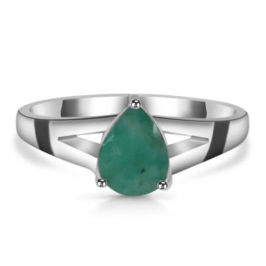 Sterling Silver Ring Emerald  IGR-2945 Size 7
