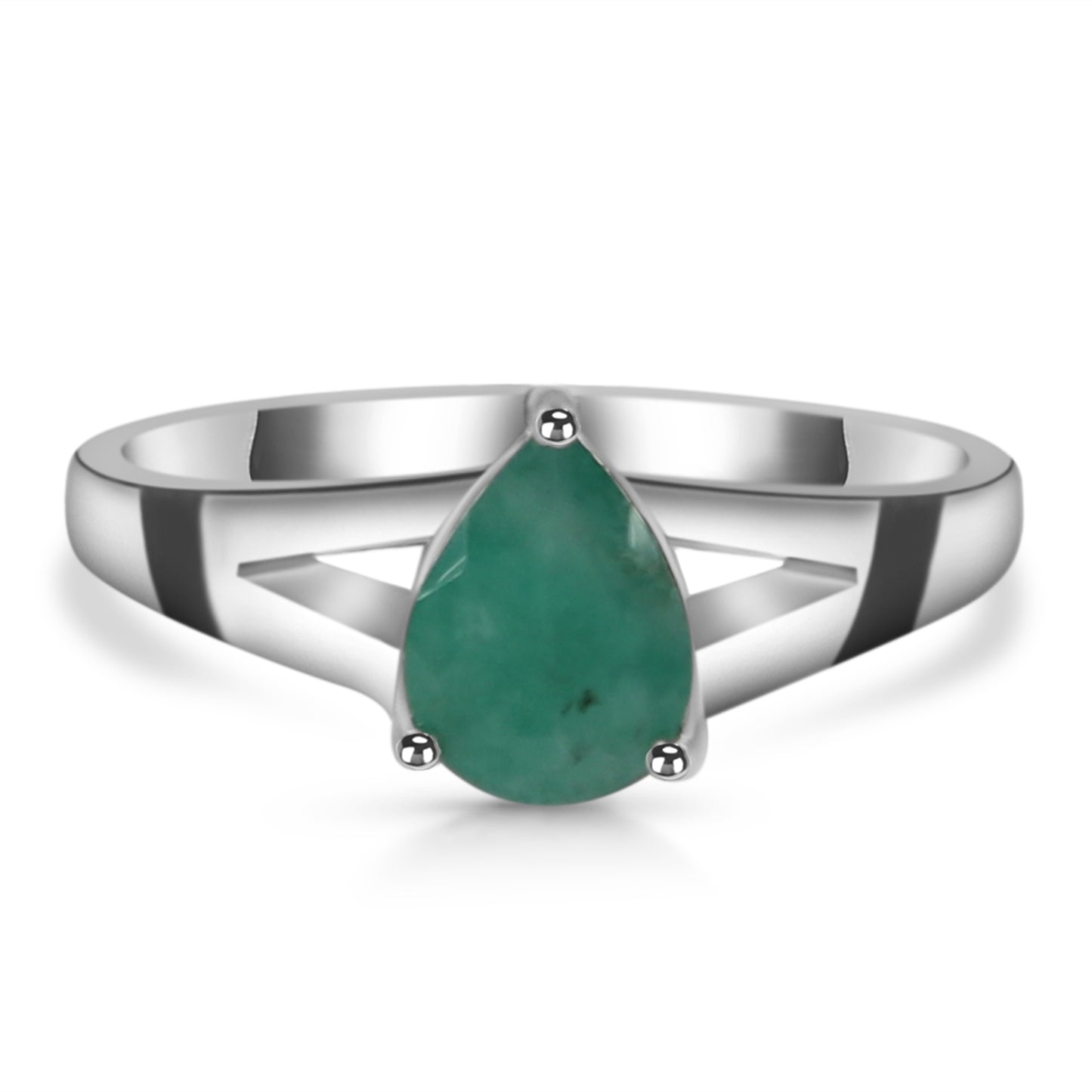 Sterling Silver Ring Emerald  IGR-2945 Size 9