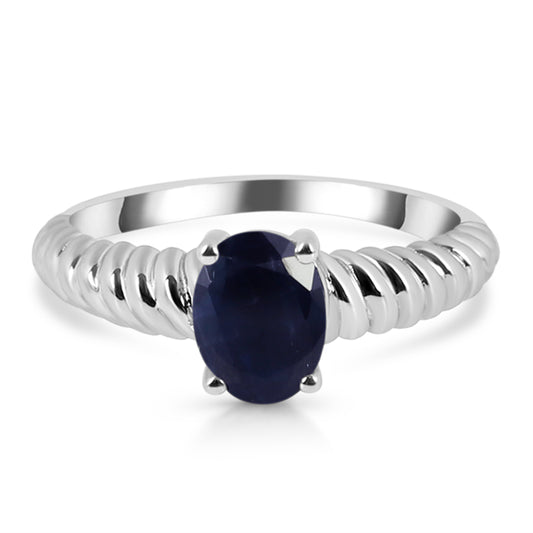 Sterling Silver Ring Blue Sapphire  IGR-414  Size 7