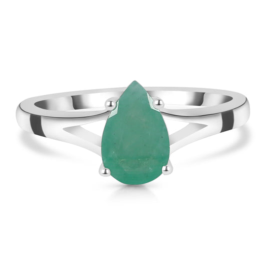 Sterling Silver Ring Emerald  IGR-2121 Size 6