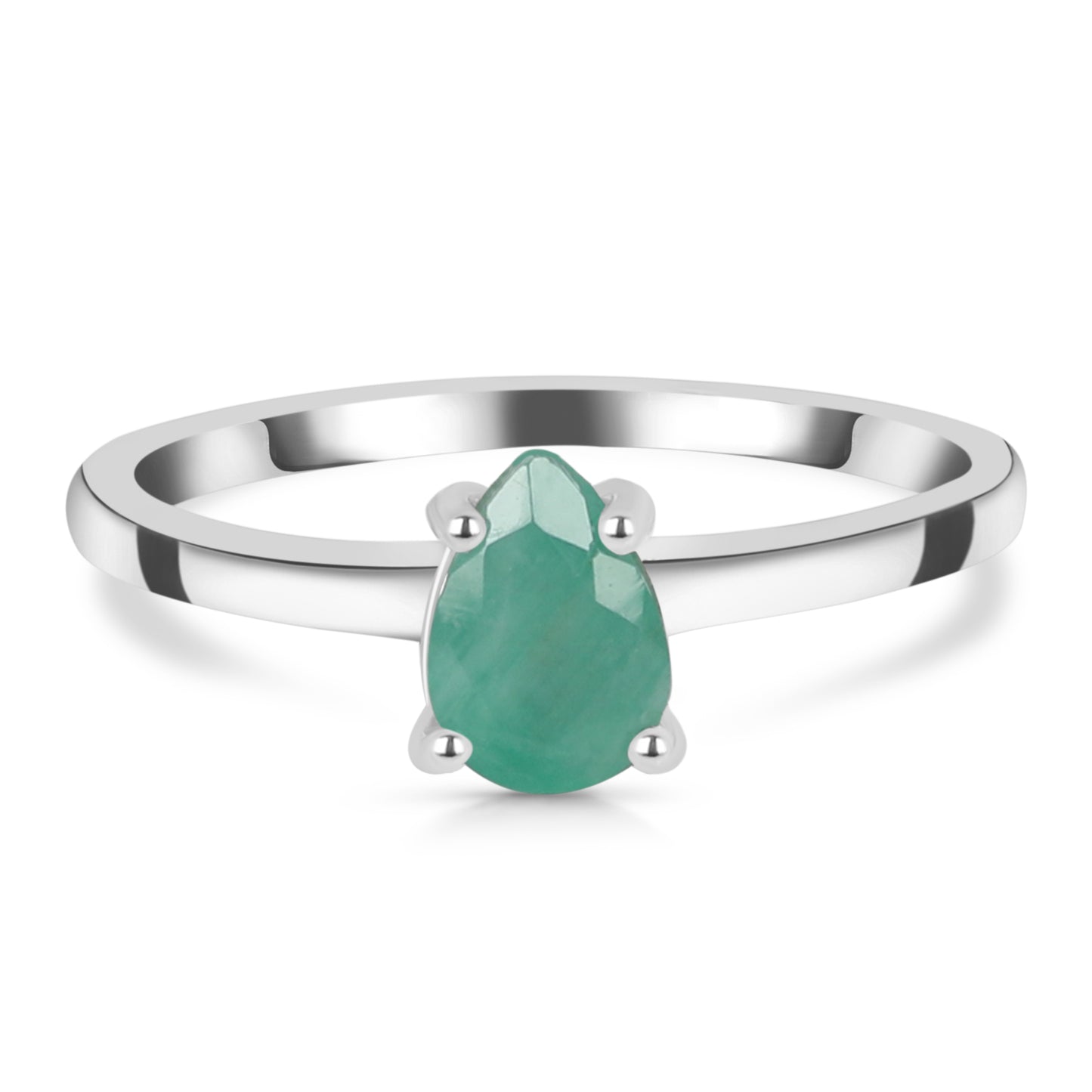 Sterling Silver Ring Emerald  IGR-2502 Size 7