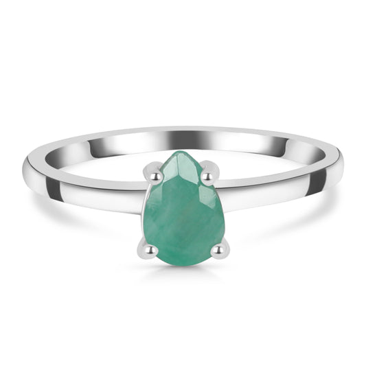 Sterling Silver Ring Emerald  IGR-2502 Size 10