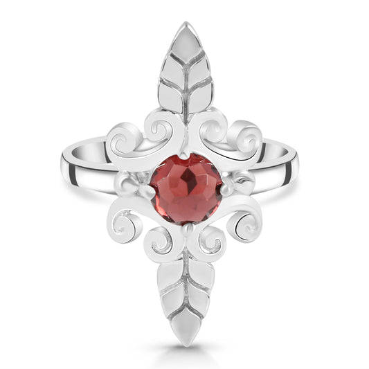 Sterling Silver Ring Garnet  IGR-772  Size 10