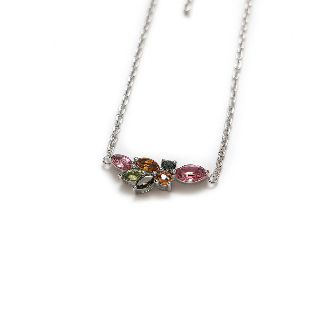 Sterling Silver Necklace Tourmaline  IGN-366