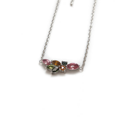 Sterling Silver Necklace Tourmaline  IGN-366