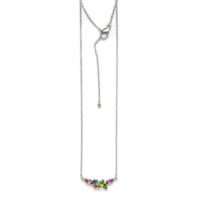 Sterling Silver Necklace Tourmaline  IGN-366