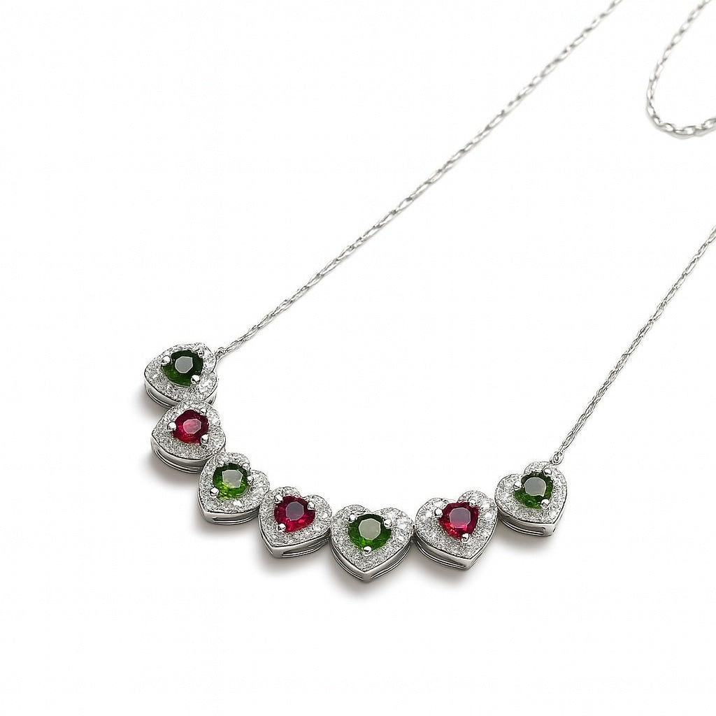 Sterling Silver Necklace Tourmaline  IGN-353