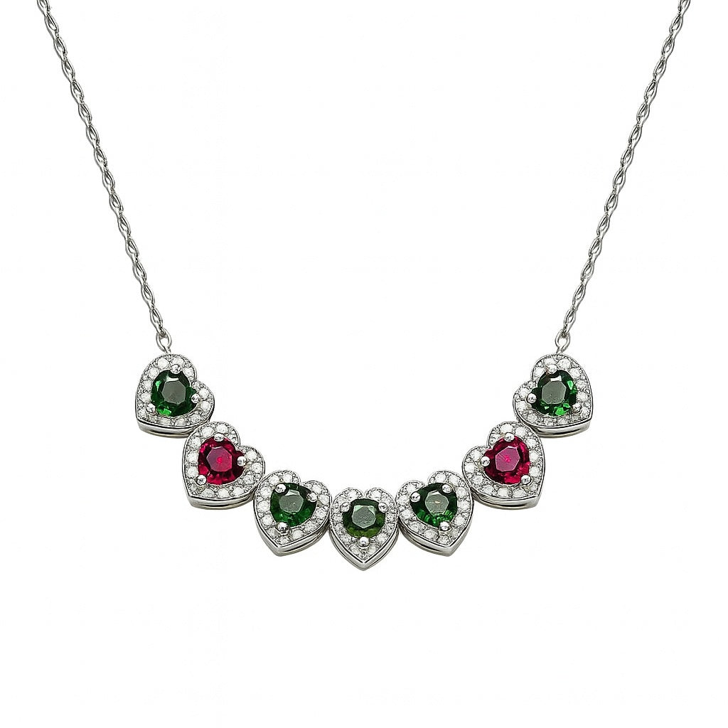 Sterling Silver Necklace Tourmaline  IGN-353