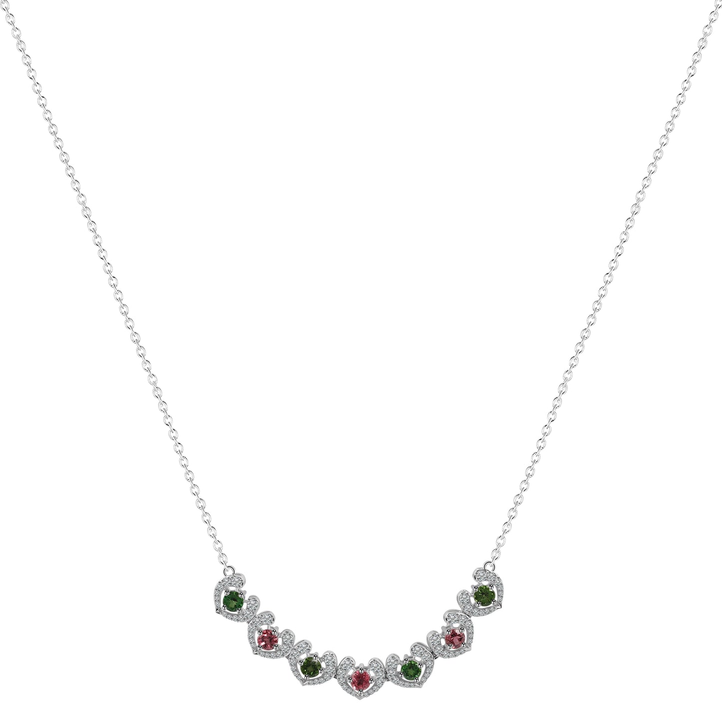 Sterling Silver Necklace Tourmaline  IGN-353