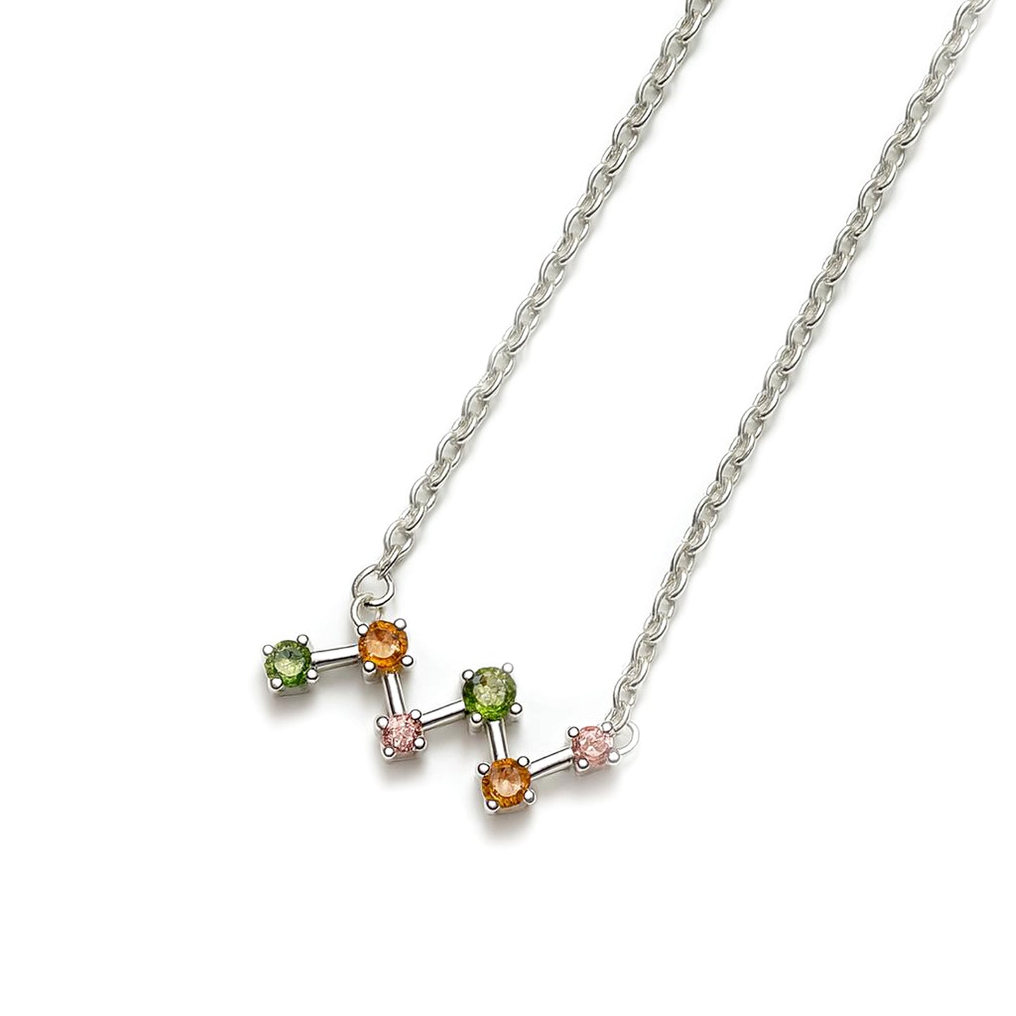 Sterling Silver Necklace Tourmaline  IGN-368