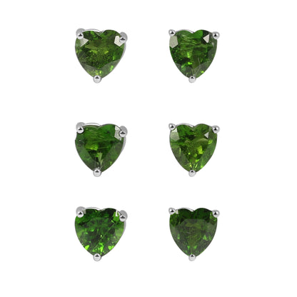 Sterling Silver Earrings Chrome Diopside   IGE-1357 (3 PR Card)