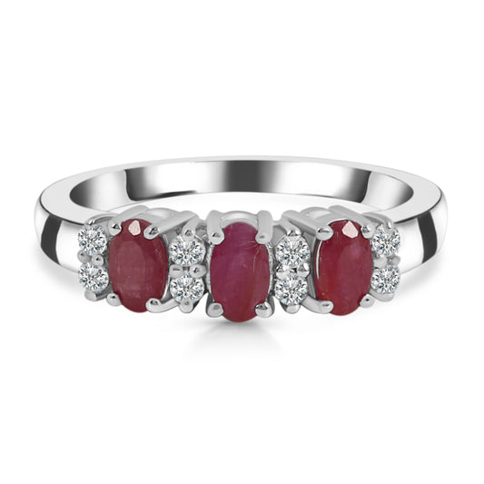 Sterling Silver Ring Ruby  IGR-2332 Size 7