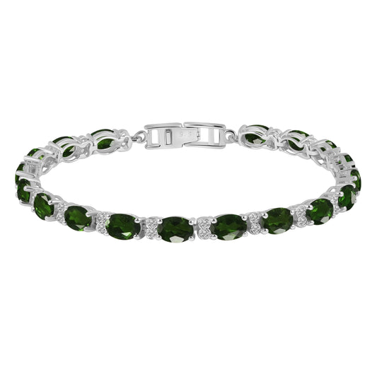 Sterling Silver Bracelet Chrome Diopside   IGB-108