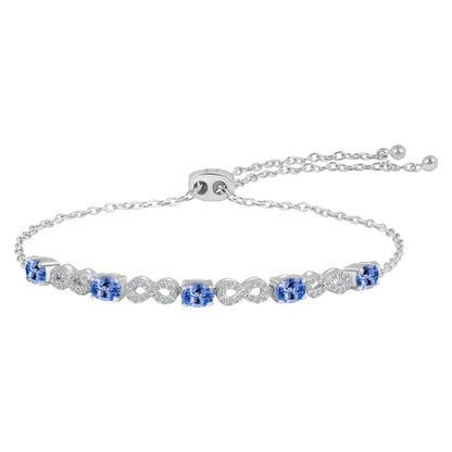 Sterling Silver Bracelet Tanzanite  IGB-126