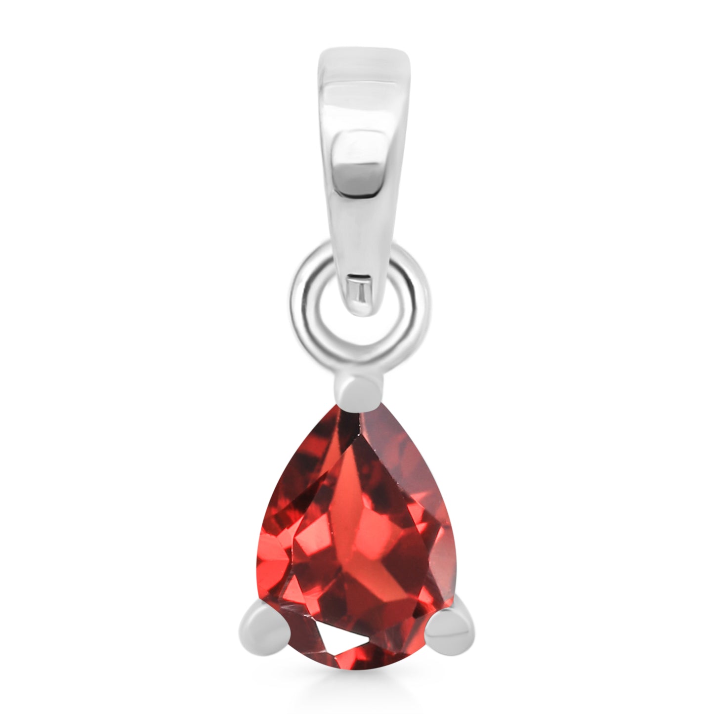 Sterling Silver Pendant Garnet   IGP-1165