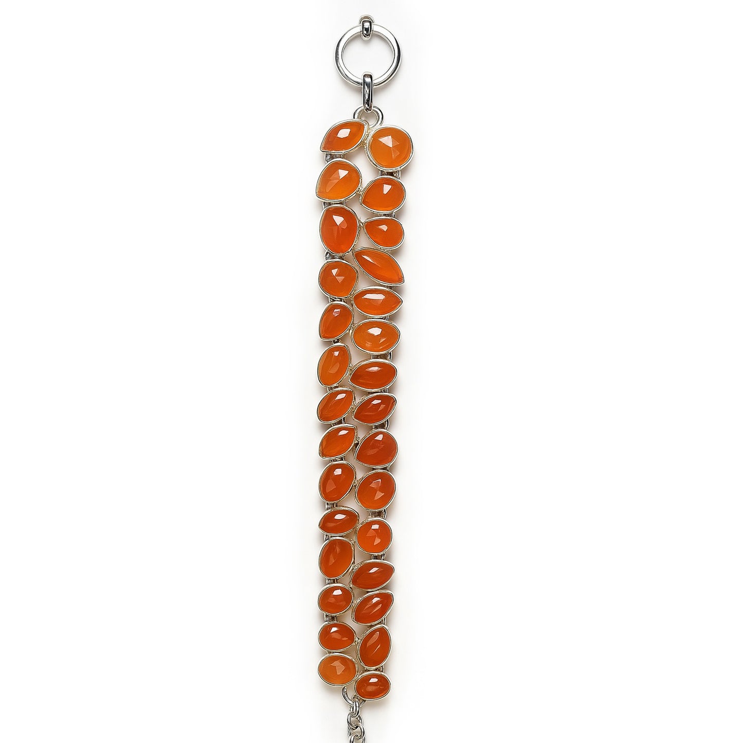 Sterling Silver Bracelet Carnelian