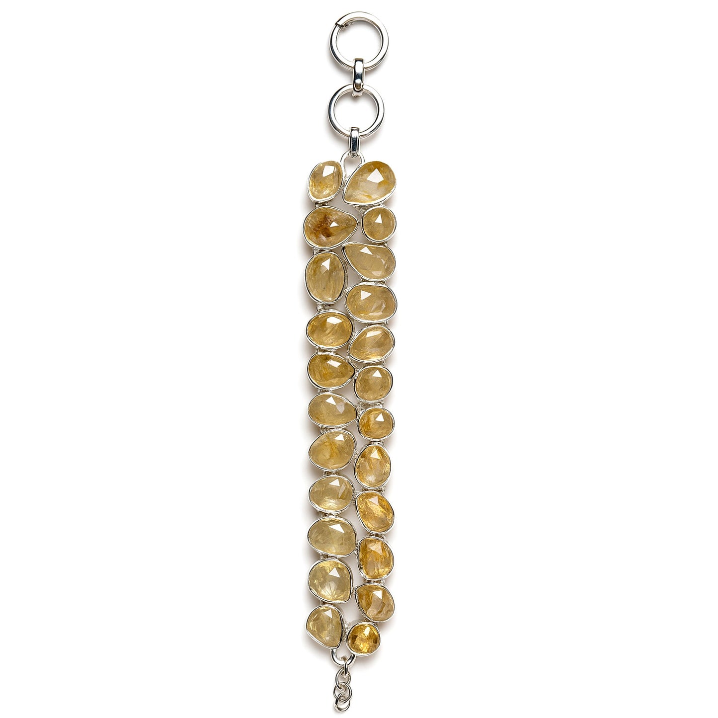 Sterling Silver Bracelet Golden Rutile