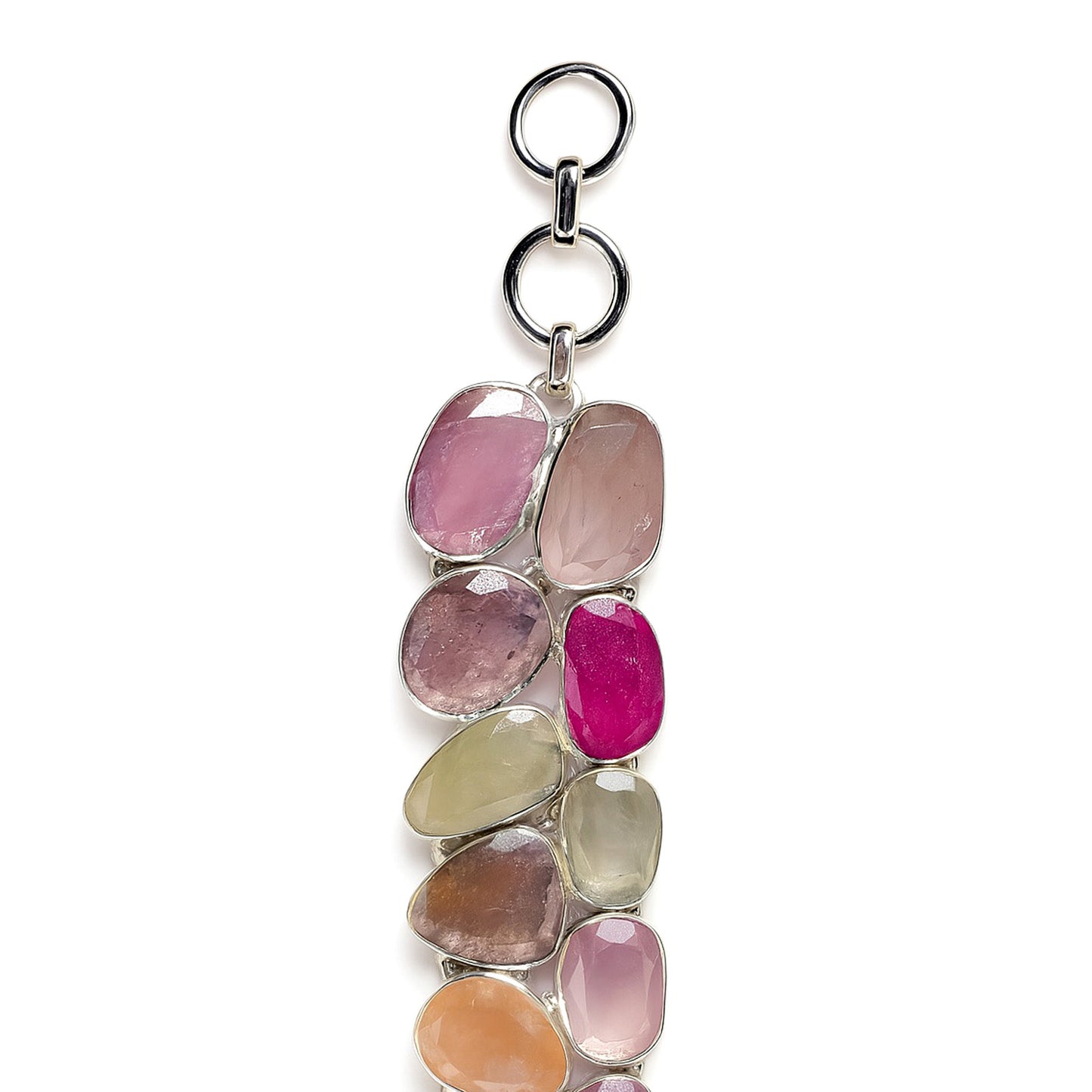 Sterling Silver Bracelet Multi Sapphire