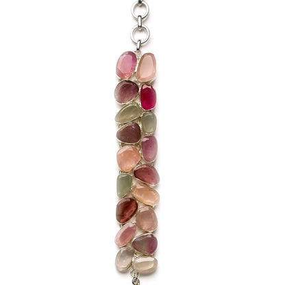 Sterling Silver Bracelet Multi Sapphire