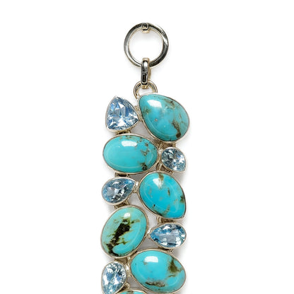 Sterling Silver Bracelet Turquoise Blue Topaz