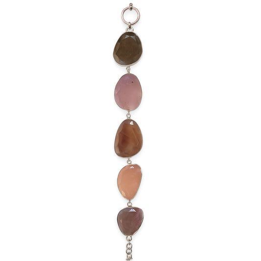Sterling Silver Bracelet Multi Sapphire