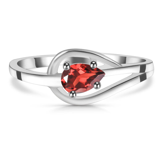 Sterling Silver Ring Garnet  IGR-2614 Size 7