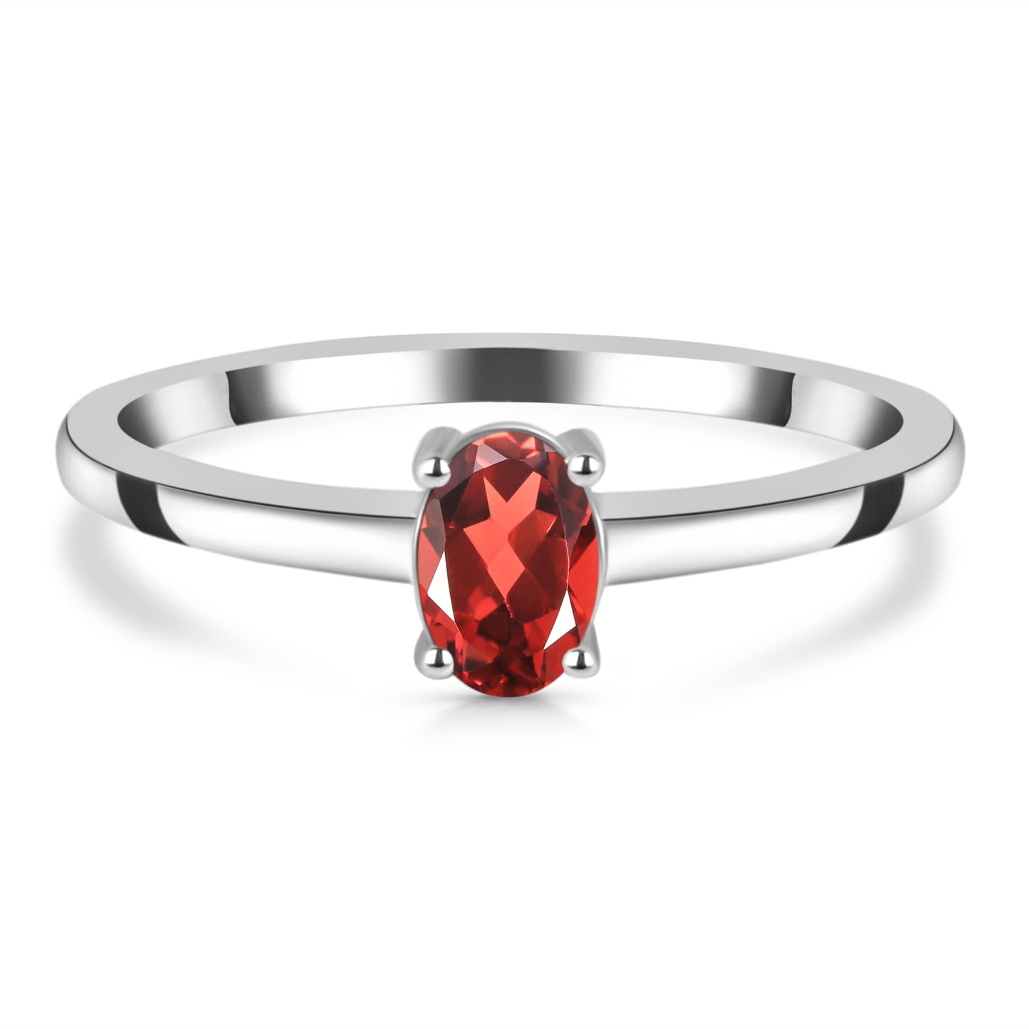 Sterling Silver Ring Garnet  IGR-2499 Size 10