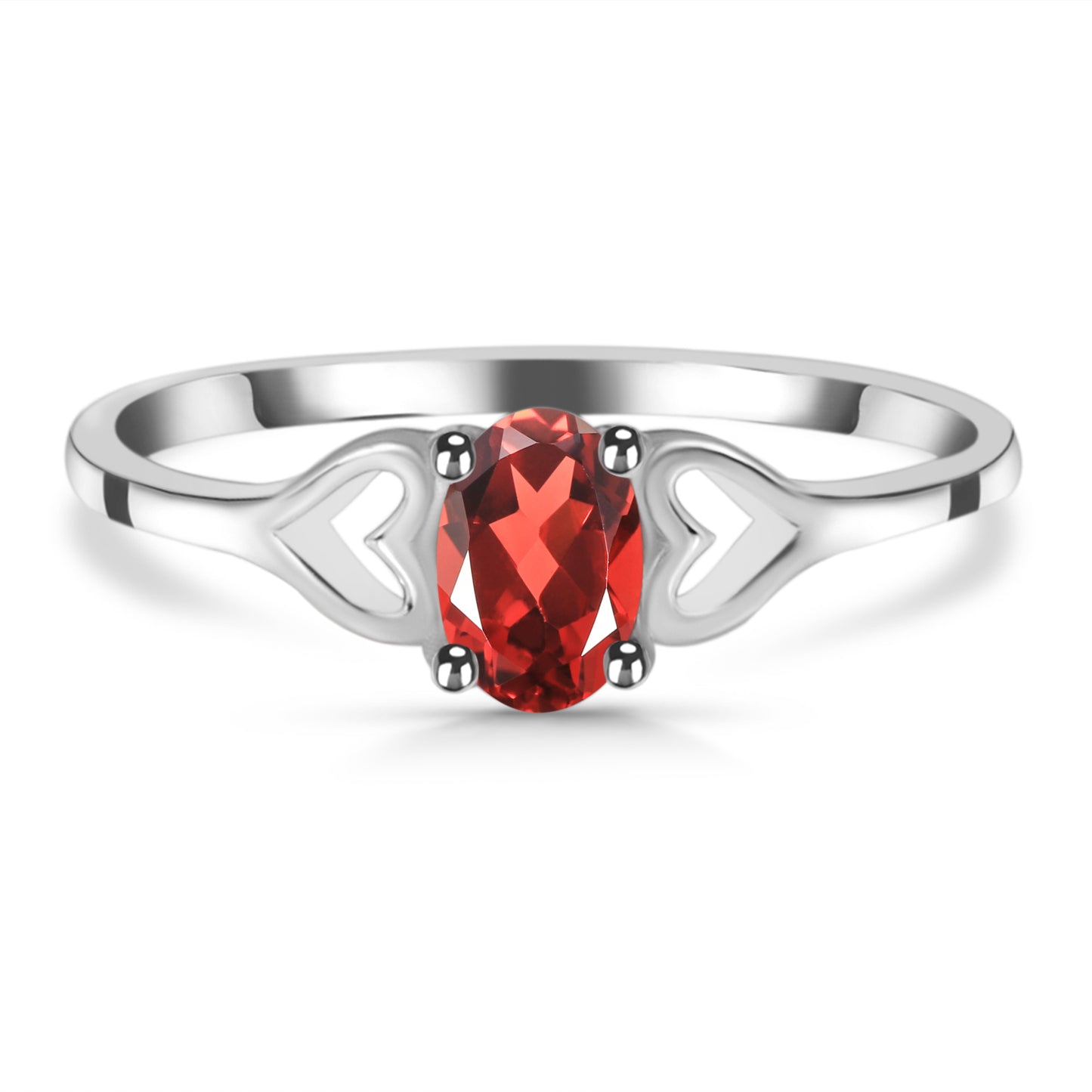Sterling Silver Ring Garnet  IGR-2620 Size 6