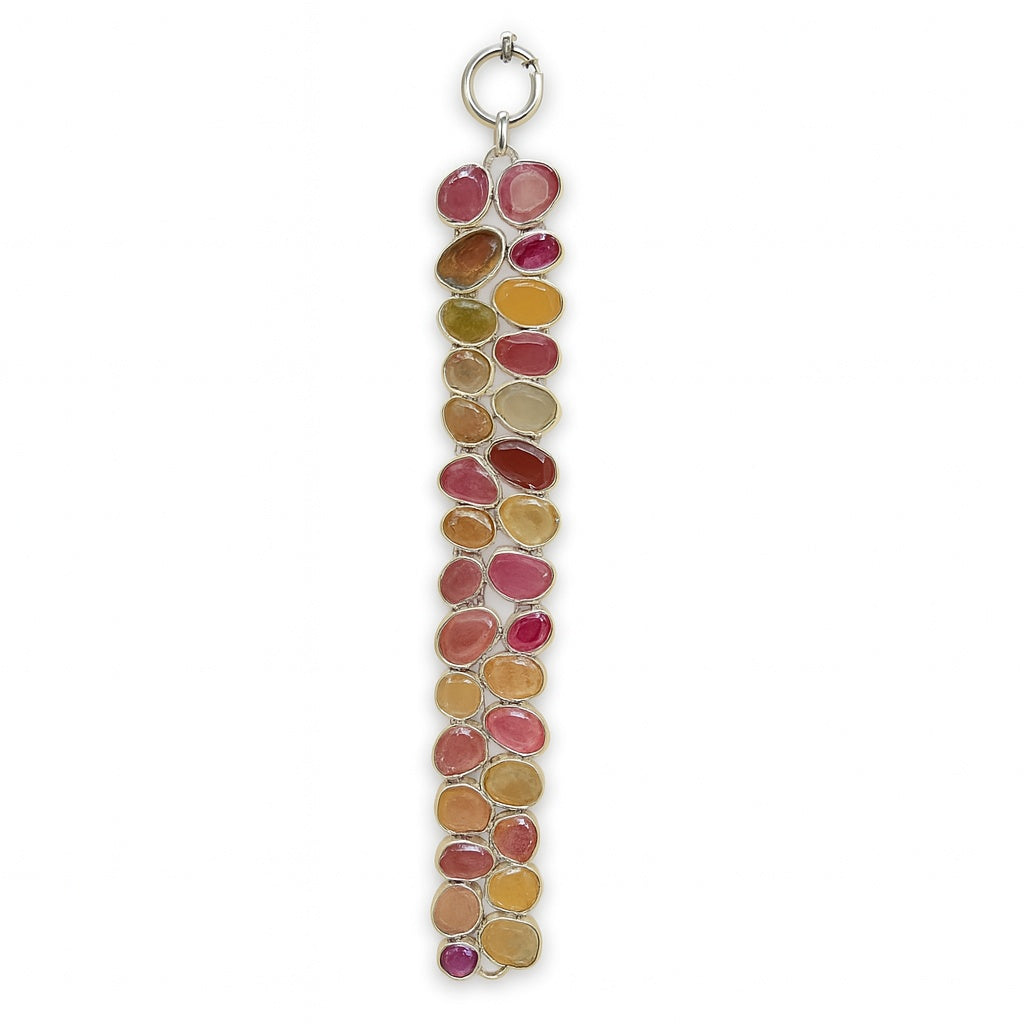 Sterling Silver Bracelet Multi Sapphire