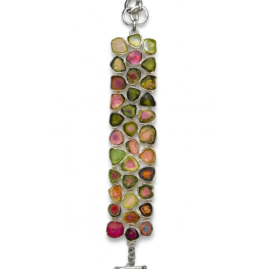 Sterling Silver Bracelet Multi Sapphire